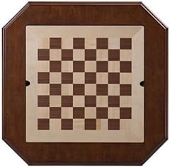 KD Reversible Chess & Checkers Game Table with 2 Storage Drawers – Deep Cherrywood Finish