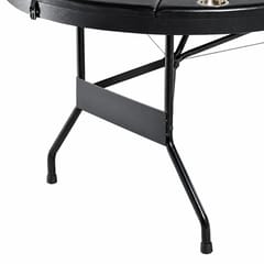 KD 7FT Folding Poker Table for 10 Players with Padded Rail & Cup Holders – Blue & Black