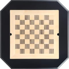 KD 28-Inch Reversible Chess & Checkers Game Table with Storage & Turned Pedestal