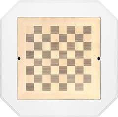 KD 28-Inch Reversible Chess & Checkers Game Table with Storage & Turned Pedestal
