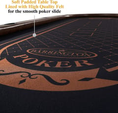 KD Urban 87-Inch Poker Table for 10 Players with Convertible Dining Top – Grey & Brown
