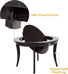 KD Onyx 48-Inch 6-Player Poker & Dining Table with Flip-Top, Chip Trays & Cup Holders