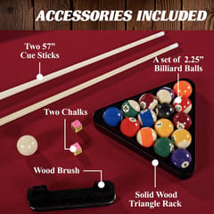 KD Arlington 8-Foot Drop Pocket Pool Table with Accessory Set