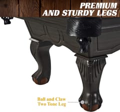 KD Arlington 8-Foot Drop Pocket Pool Table with Accessory Set