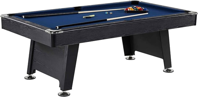 KD Bar Size 7-Foot Drop Pocket Pool Table with Accessory Set