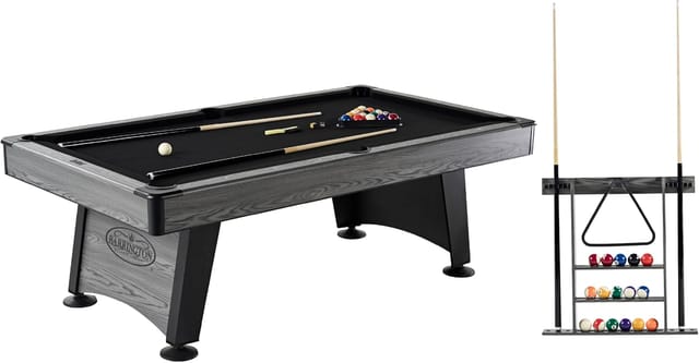 KD Blackstone 7-Foot Drop Pocket Pool Table with Accessory Set