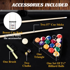 KD Blackstone 7-Foot Drop Pocket Pool Table with Accessory Set