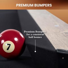 KD Rustic 7-Foot Drop Pocket Pool Table with Accessory Set