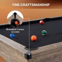 KD Rustic 7-Foot Drop Pocket Pool Table with Accessory Set