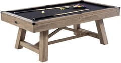 KD Rustic 7-Foot Drop Pocket Pool Table with Accessory Set