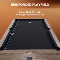 KD Rustic 7-Foot Drop Pocket Pool Table with Accessory Set