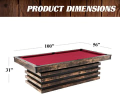 KD Ashford 8-Foot Drop Pocket Pool Table with Accessory Set