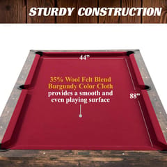 KD Ashford 8-Foot Drop Pocket Pool Table with Accessory Set