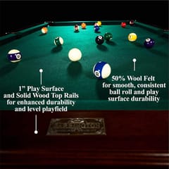 KD Premium 8.3-Foot Drop Pocket Pool Table with Accessory Set