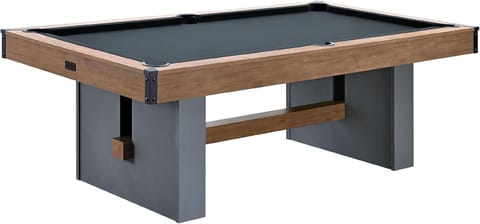 KD Urban Drop Pocket Pool Table – Brown Wood-Look Cabinet & Grey Playfield