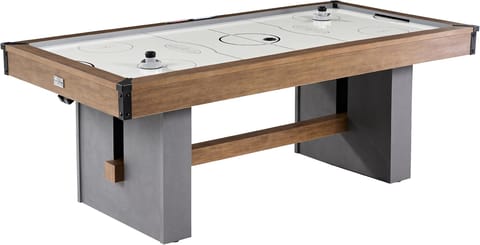KD Urban 7-Foot Air Hockey Table – Brown Wood-Look Cabinet & Grey Panel Base