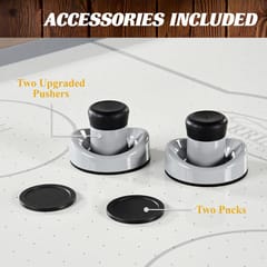 KD Urban 7-Foot Air Hockey Table – Brown Wood-Look Cabinet & Grey Panel Base