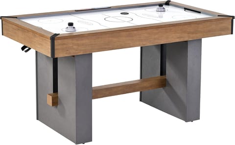 KD Urban 5-Foot Air Hockey Table – Wood-Grain Finish & Cement Grey Base