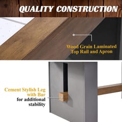 KD Urban 5-Foot Air Hockey Table – Wood-Grain Finish & Cement Grey Base