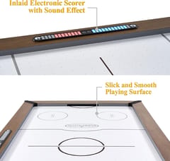 KD Urban 5-Foot Air Hockey Table – Wood-Grain Finish & Cement Grey Base