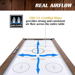 KD Urban 5-Foot Air Hockey Table – Wood-Grain Finish & Cement Grey Base