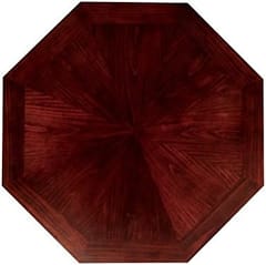 KD Deaton Traditional Wooden Octagonal Poker Game Table with Cup Holders & Chip Trays – Cherry Finish