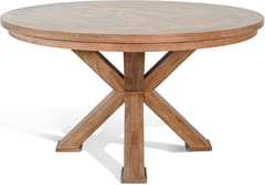 KD Chic 53-Inch Poker & Dining Table with Cup Holders, Chip Trays & Crossed Base – Oak Finish