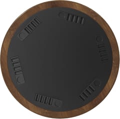 KD Cooper 47-Inch Convertible Wooden Poker Game Table – Brown Finish