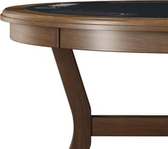 KD Cooper 47-Inch Convertible Wooden Poker Game Table – Brown Finish