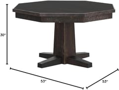 KD Octagonal Wooden Poker & Dining Table with Reversible Top, Cup Holders & Chip Trays – Tobacco Leaf Finish