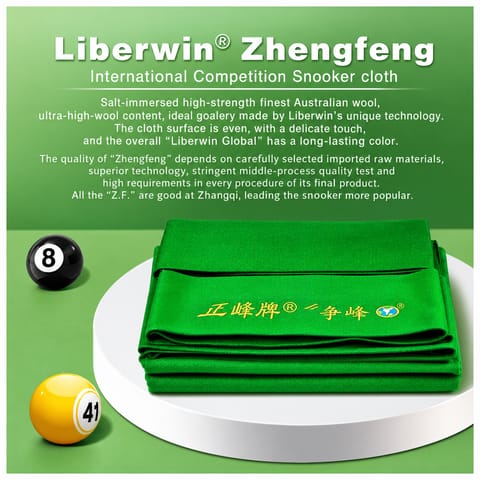 KD Liberwin Daofeng Snooker Table Cloth Set – 12 × 6 Feet, Green
