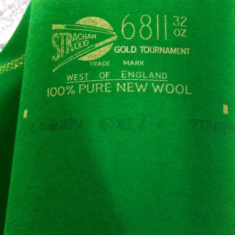 KD Strachan 6811 32oz Snooker Table Cloth – 12 × 6 Feet, Green
