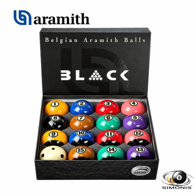 KD Aramith Black Pool Ball Set – 16 Balls