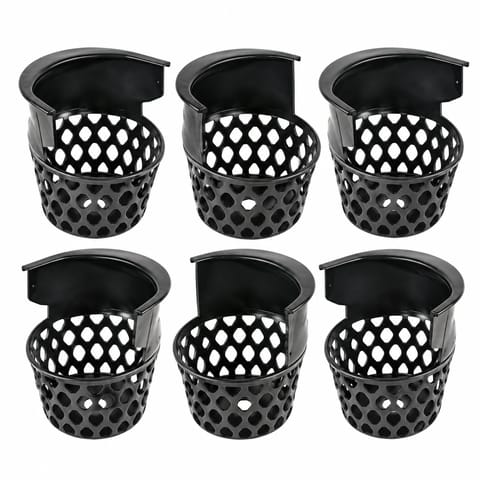 KD Pool Table Net Basket Pocket Set – 6 Pieces, Black