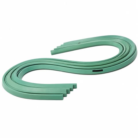 KD Meilin Green Cushion Rubber – C Quality, 72-Inch, 6-Piece Set