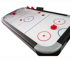 KD Electronic Air Hockey Table with Overhead Automatic Scoreboard – Black MDF Cabinet