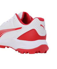 PUMA 24 FH Rubber Cricket Shoes – Unisex Adult, White-Red