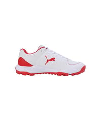 PUMA 24 FH Rubber Cricket Shoes – Unisex Adult, White-Red