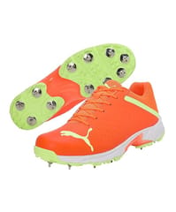 PUMA 24 FH Rubber Cricket Shoes – Unisex Adult, White-Red