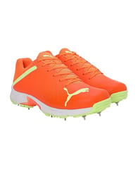PUMA 24 FH Rubber Cricket Shoes – Unisex Adult, White-Red