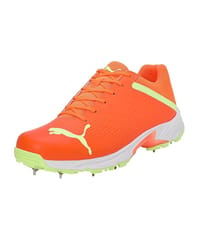 PUMA 24 FH Rubber Cricket Shoes – Unisex Adult, White-Red