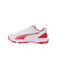 PUMA 24 FH Rubber Cricket Shoes – Unisex Adult, White-Red