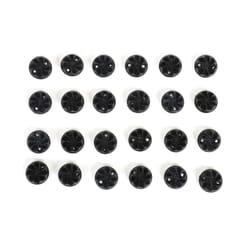 KNK Cricket Shoe Rubber Spikes – 24-Piece Screw-In Replacement Stud Set, Black