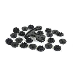 WMX Cricket Shoe Replacement Soft Spikes with Spanner – Black, 24 Pieces