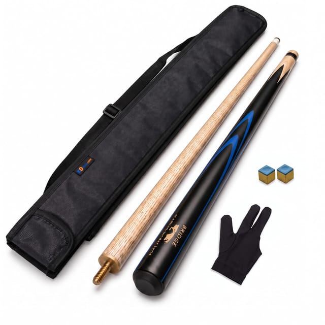 KNK 57-Inch Snooker Cue Stick – 2-Piece Ash Shaft, 9.5 mm Tip, 18 oz, Brass Joint