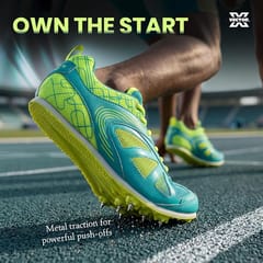 Vector X Athletic Track Running Shoes with Removable Spikes – Seagreen