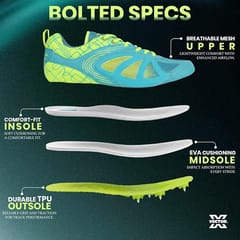 Vector X Athletic Track Running Shoes with Removable Spikes – Seagreen