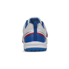 Vector X Striker Pro Men’s Cricket Shoes – PU Upper, EVA Sockliner and Midfoot Support Strap, White/Blue/Red