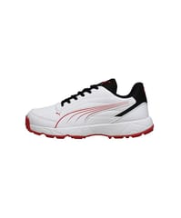 PUMA Men’s Nu Cricket Shoes – Lightweight Rubber Sports Shoes, White Vibrant Blue Lime