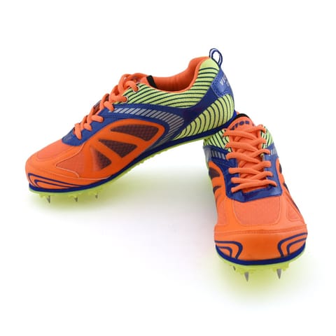 Vector X Bolt Spike Running Shoes – Orange, Size 9